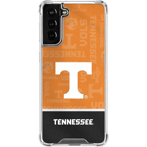 University of Tennessee Split Jersey Galaxy S21 FE Clear Case